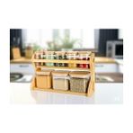 Storemax Bambu Serisi 8'li Kare Borasilikat Standlı Baharatlık Seti - 0 - 249 ml
