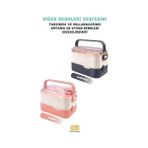 Storemax Bento 1350ML Lunchbox 2 Katlı 3 Bölmeli ve Sosluklu Çelik Sefer Tası Yemek Kutusu Çatal Kaşık Hediyeli (Lacivert) - 0 - 249 ml