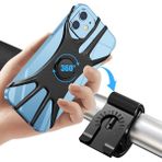 Storemax Bisiklet Telefon Montajı, [360°DÖNME Darbelere Dayanıklı] Bisiklet Telefon Tutacağı, Silikon Motosiklet Telefon Bağlantısı 16 ile Uyumlu, Daha Fazla 4,0 Inç Ila 6,7 Inç Cep Telefonu - Antrasit