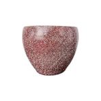 Storemax Bitki Tasarımı Ev Dekorasyon Bordo Granit Toprak Saksı Saksılık Salon Çiçeklik - 15 cm - 1BW-Beyaz