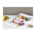 Storemax Bölmeli 4'lü Nora Saklama Kabı 2 Lt Ekru - 0,33 - 0 Siyah