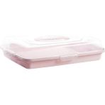 Storemax Borcam, Kek Taşıma Kabı, 44,5 x 30,5 Cm, Kapaklı (Pembe) - 0,33 - 0 Siyah