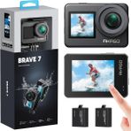 Storemax Br 7 Aksiyon Kamerası, Ipx8 Su Geçirmez Yerel 4K 20MP Wifi Cam Dokunmatik Ekranlı Eıs 2.0 Yakınlaştırma Desteği Harici Mikrofon Ses Kontrolü Vlog Kamerası - Gri - Ahşap