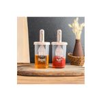 STOREMAX buystoremx 0520 2'li Etiketli Silikon Fırçalı Yağlık - Sosluk-Yağdanlık Erzak Saklama Kabı 3