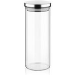 STOREMAX bystoreby 1000ml Vakumlu Metal Kapaklı Borosilikat Cam Kavanoz (8.5cm*20cm) 1 Adet NewDesing 646268