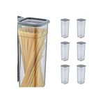 STOREMAX bystoreby 6'Lı Set Skali Kare Saklama Kabı Antrasit 2140 ML - ANTRASİT, Çok Amaçlı saklama kab
