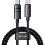Storemax CA-5610 Usb-C To Usb-C 100W Kablo Yatay LED Ekranli Siyah - Ahşap