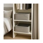 Storemax Çok Amaçlı Düzenleyici Kutu - Dik Duruş Sağlayan Telli Iç Yapı ve Şeffaf Pencereli | Kıyafet, Oyuncak, Çamaşır Saklama Organizeri - Katlanabilir Kumaş Kutu (45X30X20 cm - Gri) - -50 C