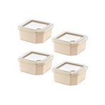 STOREMAX daiviolastore 4'Lü Q-Box Saklama Kabı Latte 350 ML DLStore 990396