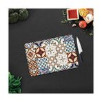 Storemax Decorıta Çini Desen | Cam Kesme Tahtası (30CM x 40CM) - Altın