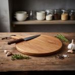 Storemax Doğal Akasya Ağacı Sunum ve Servis Tahtası, Doğal Akasya Tahtası Saplı, Et, Peynir, Ekmek, Sebze ve Meyve Servis Tepsisi Için Ahşap Mutfak Doğrama Tahtası (26 * 35 * 1.5cm) - 0,21 lt - 51R-Turuncu