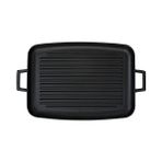 STOREMAX Döküm Grill Tepsi, Izgara yüzeyli, Metal Kulplu, 31x42cm