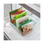 Storemax Dondurucu Kutusu 12 Inç, Bpa Içermeyen Buzdolabı Düzenleyici, Ayarlanabilir Bölücüler ve Dondurulmuş Yiyecekler ve Artıklar Için Kulplu - 1/100 Toz Ceviz