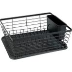 Storemax "drip" Bulaşıklık, Bulaşıklık, Lavabonun Yanına Yerleştirmek Için Ideal, Toz Kaplı Metal ve Plastikten Yapılmış, 36 x 15 x 30,3 Cm, Siyah - 0 - 249 ml