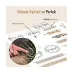 Storemax Düğün Seti, 325 Adet Çıkartma, Misafir, Konuk Defteri Veya Fotoğraf Albumü Için Sevgi Dolu Temalı, Dekorasyon Için Motifli Sözcüklü Düğün Etiketi, 10 Sayfa, A5 Boyut - --