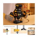 Storemax DX82B.3 18VOLT Şarjlı Kömürsüz 6mm Devir Ayarlı Profesyonel Avuç Içi El Frezesi Formika Tıraşlama (Akü Dahil Değildir)