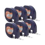 Storemax Dymo Letratag Etiket Makineleri Için Otantik Lt Kağıt Etiketleme Bandı, 1/2" (12 Mm), Beyaz Bant Üzerine Siyah Baskı, 6'lı Paket - 0 - --