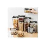 STOREMAX ELZ Akrilik Kilitli Kare Saklama Kabı 500ml 3 Adet, 500ml 3'lü Kilitli Saklama Kabı FRNTR 1127478