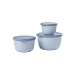 STOREMAX ELZ - Çok amaçlı Cirqula Round 3 parçalı set - Kapaklı saklama kabı - Saklama kutusu, buzdola