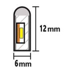 Storemax Ema Dükkan 12V Trafolu Neon LED Işık | Tak-Çalıştır Trafolu Neon Şerit LED Esnek Silikonlu Aydınlatma LED Hortum (5 Metre, Beyaz) - 1 m - 00 Beyaz