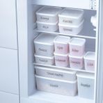 Storemax Etiketli 14 Lü Çok Amaçlı -20°c Derin Dondurucu Gıda Erzak Saklama Kabı Seti - 0,33 - 0 Siyah