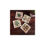 Storemax Fas Desenli Taş Bardak Altlığı Seti - 4 Parça - Dekoratif, Rustik Mutfak Aksesuarı, 10X10 Cm, Kaydırmaz Tabanlı, Şık ve Dayanıklı SC145