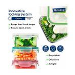 Storemax Glasslock Kare Plus Cam Saklama Kabı 1180 ml - 0,33 - 0 Siyah