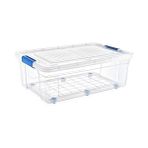 Storemax Glassy Şeffaf Tekerlekli 60 L Saklama Kabı - 47,5X69,5X27,5 (H) cm - 0,33 - 0 Siyah