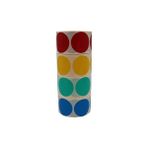 Storemax Hazır Al Hızlı Al Kuşe Daire Renk Baskılı Çap Etiketi 50MM x 50MM Ölçülerinde Yuvarlak Çıkartma 500 Adet Kendinden Yapışkanlı Rulo Etiketi Barkod Yazıcılar ile Uyumlu 40MM Kağıt Bazlı Etiket (Kırmızı)