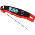 Storemax Hızlı Okunan Mutfak Termometresi -, Katlanabilir, Arkadan Aydınlatmalı LCD Ekran, 240° Dönebilen Prob, -50°C~300°C Aralığı - Ahşap