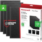 Storemax HRF-A100 Hava Temizleyici Ön Kit Filtresi, 4'lü Paket - Alerjen Hava Filtresi Toz, Voc, Evcil Hayvan, Mutfak ve Orman Yangını/ Kokularını Hedefler - Ahşap