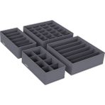 Storemax Iç Giyim Saklama Kutuları, Çekmece Organizatörü, Dolap Organizeri, Katlanabilir, Sütyen, Iç Çamaşırı, Çorap, Kravat Için Katlanır Kutu, Kumaş Kutu 4'lü Set Gri, RUS04GY - 1,5 x 0,7 m - 00 Beyaz