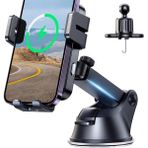 Storemax Joyroom Kablosuz Araç Şarj Cihazı, 15W Qi Hızlı Şarj Araç Şarj Cihazı Telefon Tutucu Montaj, Otomatik Sıkma Hizalama Ön Cam Panosu Hava Firar Cep Telefonu Tutacağı 14 13 12 11, Galaxy - Ahşap