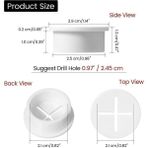 Storemax Kablolar Için Masa Deliği Kapağı, 20 Parça Lastik Kablo Koruması, Esnek ve Dayanıklı Delik Kapama, Masa ve Duvarlar Için Pratik Çözüm, Ofis ve Ev Kullanımına Uygun - 0 - Siyah