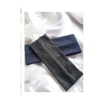 Storemax Kalın Saç Bandı, Kalın Simli Elastik Saç Bandı, Soft Elastic Winter Ear Warmer, Gray (Lacivert Sim - Yeşil Sim, 8 Cm) - Kestane Akaju