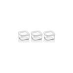 Storemax Kare Saklama Kabı 3 x 350 Ml, Şeffaf - 0,33 - 0 Siyah