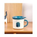 Storemax Kedi Figürlü Minimalist Seramik Kupa - 0 - Siyah - 0 - 499 ml