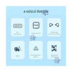 Storemax Kedi Kulak Rgb LED Işıklı Kablosuz Bluetooth Kulaklık Mikronlu Hafıza Kartı Girişli Kedi Kulaklık (Mavi) - --