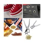 Storemax Kemer Delme Perçim Pensesi 2'li Set - 6 Ayarlı Deri Delici + Çıtçıt Makinesi - Düğme Takma Perçin Atma Deri Kemer Çanta Kumaş Kanvas Karton Için - Ahşap - Option-1