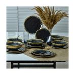 Storemax Keramika Shizen Siyah Organik Yemek Takımı 18 Parça 6 Kişilik Q29