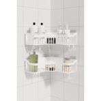 Storemax Köşe Yapışkanlı Rafı, 2'li Düzenleyici, Duvar Duş Rafı Bany Organizer Şampuanlık - 1,5 x 0,7 m - 00 Beyaz