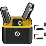 Storemax Lark M1 Kablosuz Yaka Mikrofonu, Gürültü Engelleme Özellikli Çift Kanallı Yaka Mikrofonu, 199,9 M 8 Saat, Kamera Youtube Video Kaydı, Canlı Yayın Podcast Röportajı Vlog ile Uyumlu - Ahşap
