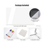 Storemax LED Işıklı Akrilik Yazı Tahtası – 20X20 cm Şeffaf Masaüstü Not Panosu, USB Bağlantılı, 7 Renkli Kalem ve Stand Dahil, Çocuklar Için Eğlenceli Yazı Tahtası, Masa Dekoratif Ledli Işık Panosu (20X30 Cm) - 001-Renkli