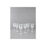 Storemax Leonora Kristalin 6'lı Kadeh 230 ml Şeffaf - 2'si 1 Arada - 0,5 gr