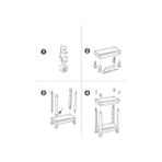 Storemax Life 2 Adet 2 Katlı Tekerlekli Tezgah Altı Beyaz Banyo Mutfak Rafı MIT1120 - 00 Beyaz