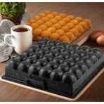 Storemax Lines Atom Granit Döküm Kare Kek Kalıbı Siyah