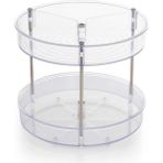 Storemax M-E64-16 Elpida Iki Katlı Döner Raf, 20 x 23 Cm, Şeffaf - 1,5 x 0,7 m - 00 Beyaz