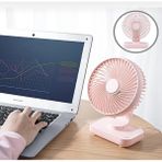Storemax Masaüstü Mini Fan 4 Kademeli 4000MAH Şarjlı Ultra Güçlü Taşınabilir Vantilatör D606 Pembe - 001-Siyah