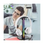 Storemax Masaüstü Oyuncu Kulaklık Rgb Standı ZR715 - Ahşap