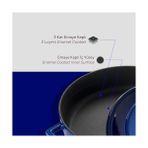 Storemax Metal Döküm Çok Amaçlı Yayvan Tencere, Trendy, 24 Cm, 2.47 L, Mavi - (No Color)